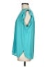 Ann Taylor LOFT 100% Polyester Teal Sleeveless Blouse Size M - photo 5