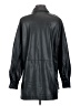Zara 100% Polyester Black Faux Leather Jacket Size S - photo 2