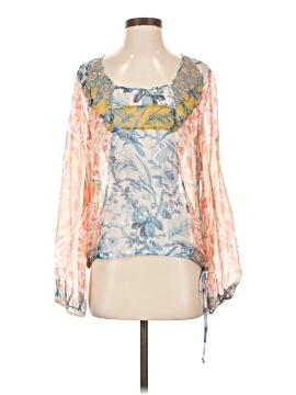 Bcbgmaxazria Long Sleeve Silk Top
