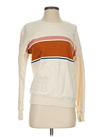 Madewell (Re)sourced Cotton Mainstay Sweatshirt in Kimball Stripe (view 1)