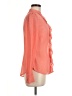 Worthington 100% Polyester Orange Long Sleeve Blouse Size M - photo 4