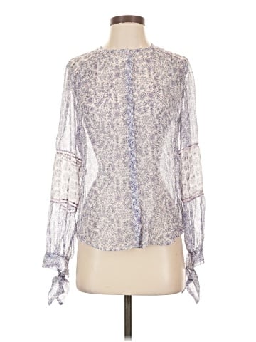 Rebecca Taylor Long Sleeve Silk Top (view 1)