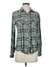 Blue Rain 100% Rayon Plaid Green Long Sleeve Button-Down Shirt Size S - photo 1
