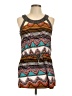 Xhilaration 100% Rayon Graphic Teal Romper Size L - photo 1