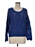 LC Lauren Conrad Chevron-herringbone Blue Pullover Sweater Size M - photo 1