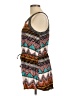 Xhilaration 100% Rayon Graphic Teal Romper Size L - photo 5