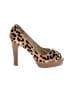 Steve Madden 100% Leather Animal Print Brown Heels Size 7 1/2 - photo 1