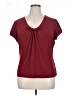 Worthington Burgundy Short Sleeve Top Size 1X - photo 1