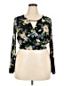 Xhilaration 100% Rayon Black Long Sleeve Blouse Size XL - photo 1