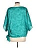 MICHAEL Michael Kors 100% Polyester Teal 3/4 Sleeve Blouse Size L - photo 2