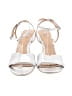 Badgley Mischka 100% Leather Metallic Silver Sandals Size 11 - photo 2
