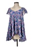 Matilda Jane 100% Rayon Blue Short Sleeve Blouse Size M - photo 1