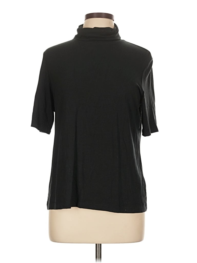Pre-owned Chico's Turtleneck Sweater In Black