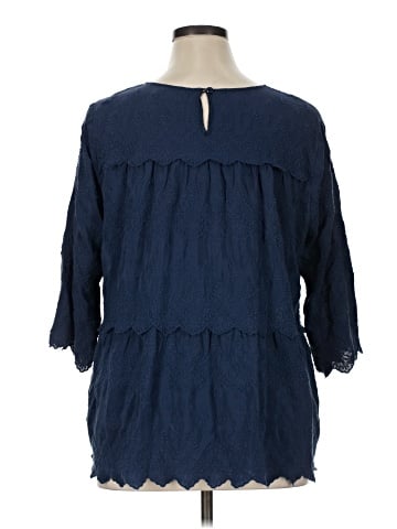 Dreamers 3/4 Sleeve Silk Top (view 2)