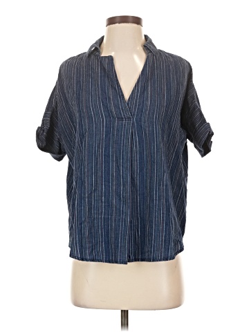 Madewell Courier Button-Back Shirt in Cecile Stripe (view 1)