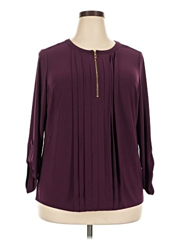 Roz & Ali Long Sleeve Blouse (view 1)