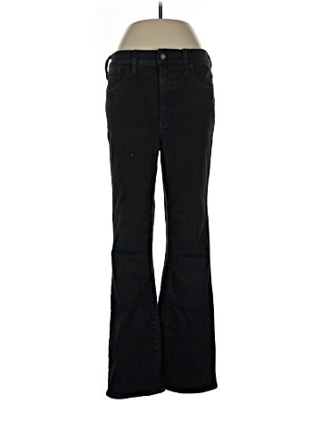 Madewell Tall Kick Out Crop Jeans in Black Rinse Wash (view 1)