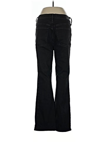 Madewell Tall Kick Out Crop Jeans in Black Rinse Wash (view 2)