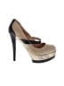 Jessica Simpson Animal Print Tan Heels Size 7 1/2 - photo 1
