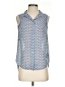 H&M 100% Polyester Blue Sleeveless Blouse Size 2 - photo 1