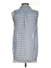 H&M 100% Polyester Blue Sleeveless Blouse Size 2 - photo 2