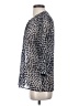 Banana Republic 100% Polyester Animal Print Gray 3/4 Sleeve Blouse Size XS - photo 5