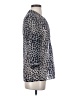 Banana Republic 100% Polyester Animal Print Gray 3/4 Sleeve Blouse Size XS - photo 4