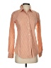 Theory Stripes Orange Long Sleeve Button-Down Shirt Size S - photo 1
