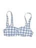 J.Crew Checkered-gingham Blue Swimsuit Top Size S - photo 1