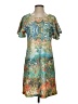 uncle frank Print Teal Casual Dress Size XS - photo 1