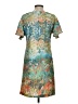 uncle frank Print Teal Casual Dress Size XS - photo 2