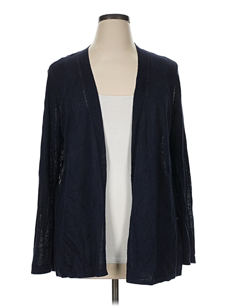 Pre-owned Talbots Cardigan Sweater In Blue