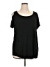 JM Collection Black Short Sleeve Top Size 1X - photo 1