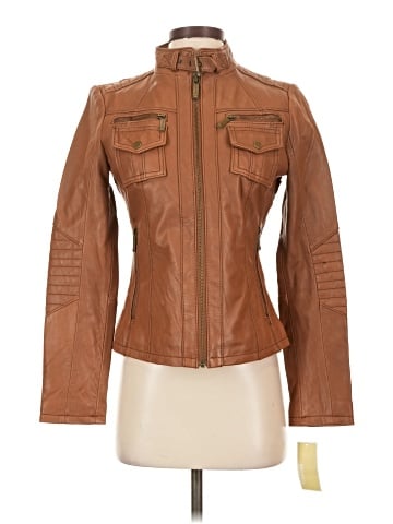 MICHAEL Michael Kors Leather Jacket (view 1)
