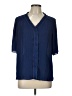 Current Air 100% Polyester Blue Short Sleeve Blouse Size L - photo 1