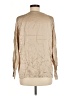 Vince. 100% Silk Metallic Tan Long Sleeve Silk Top Size M - photo 2