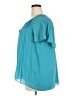 T Tahari 100% Polyester Teal Short Sleeve Blouse Size 2X - photo 5