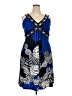 Style&Co Graphic Blue Cocktail Dress Size 2X - photo 1