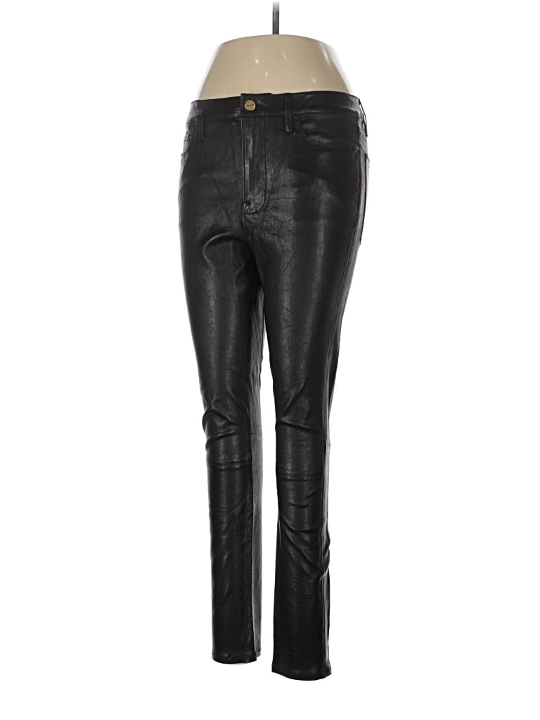 Pre-owned Frame Leather Pants In Black