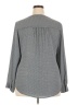 Roz & Ali 100% Polyester Houndstooth Gray Long Sleeve Blouse Size 2X - photo 2