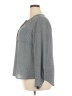 Roz & Ali 100% Polyester Houndstooth Gray Long Sleeve Blouse Size 2X - photo 5