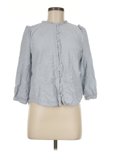 LC Lauren Conrad 3/4 Sleeve Button-Down Shirt (view 1)