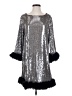 Trina Turk Silver Cocktail Dress Size S - photo 1