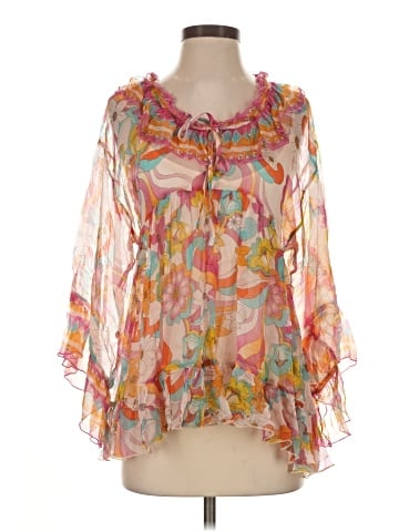 Jade by Johnny Was 3/4 Sleeve Silk Top (view 1)