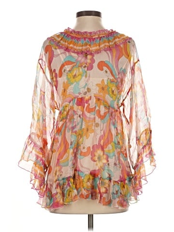 Jade by Johnny Was 3/4 Sleeve Silk Top (view 2)