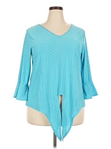 NY Collection 3/4 Sleeve Top (view 1)