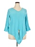 NY Collection Teal 3/4 Sleeve Top Size 2X - photo 1