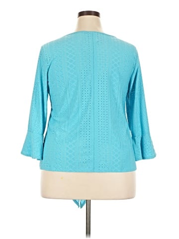 NY Collection 3/4 Sleeve Top (view 2)