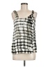 Poleci 100% Silk Silver Sleeveless Silk Top Size 6 - photo 1