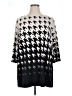 Alfani Houndstooth Black 3/4 Sleeve Top Size XL - photo 1